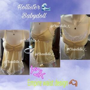 Y2K Hollister babydoll with empire waist vintage top❣️